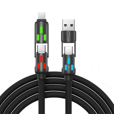 4N1 Fast Data Cable - 5 ft long - BLACK