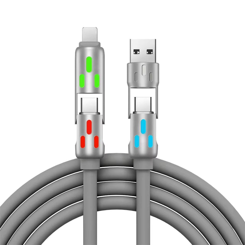 4N1 Fast Data Cable - 5 ft long - GREY