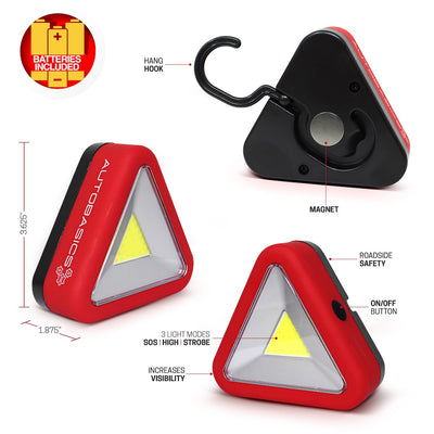 Twin Pack Roadside LED Safety Triangle Lights