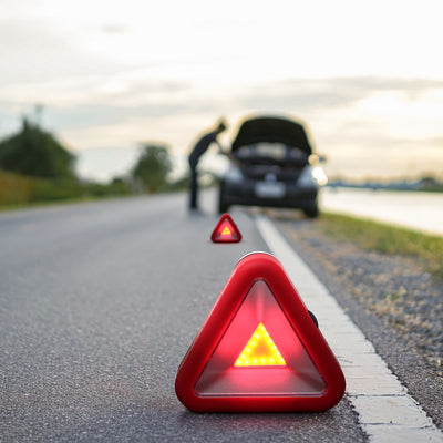 Twin Pack Roadside LED Safety Triangle Lights