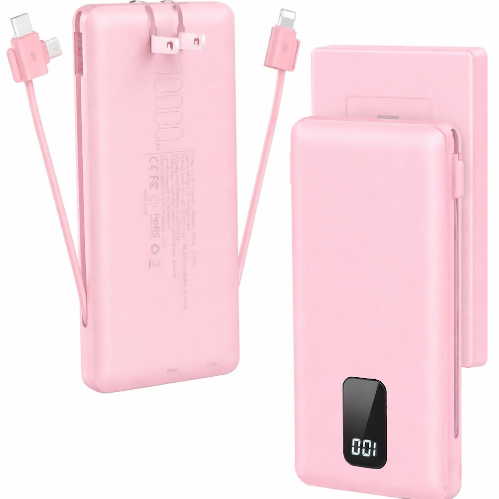 10K PWB With Wall Plug - Cables - PINK