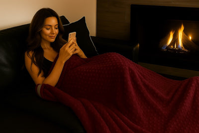 15LB Release & Rest Weighted Blanket - RED