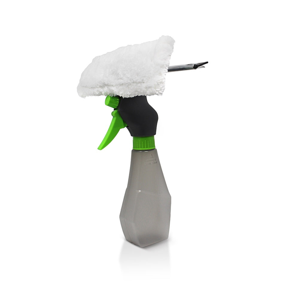 3 in 1 Window Cleaner Spray, Scrub, & Squeegee