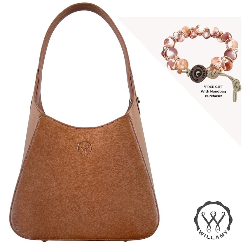 LEATHER HANDBAG & FREE CORAL REEF BRACELET