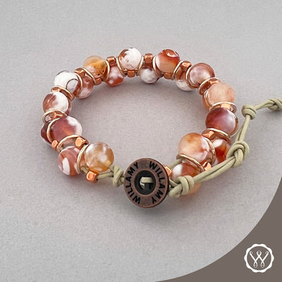 LEATHER HANDBAG & FREE CORAL REEF BRACELET