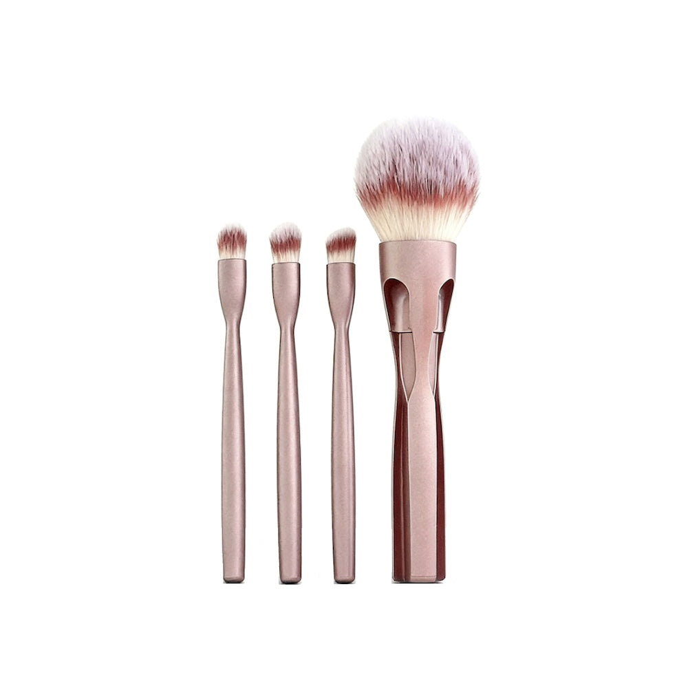 4-in-1 Magnetic Brushes for On-the-Go Glam - ROSE GOLD