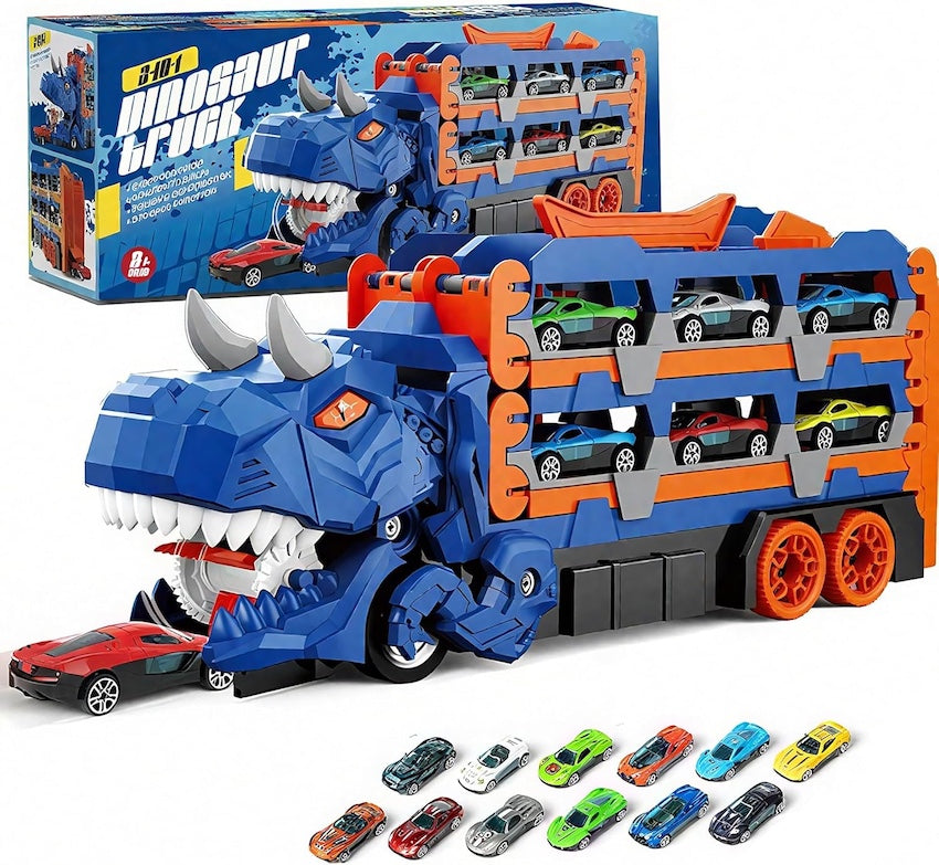 12 Piece Dinosaur Transport Truck