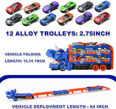 12 Piece Dinosaur Transport Truck