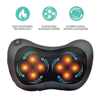 Shiatsu Heated Pillow Massager