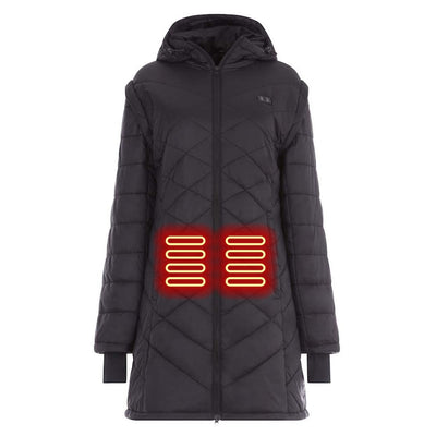 Hybrid Versatile 2 N 1 Coat Vest With Powerbank - Women's BLACK