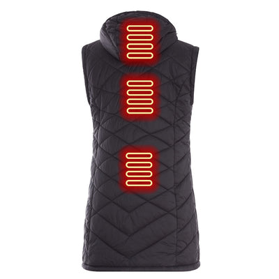 Hybrid Versatile 2 N 1 Coat Vest With Powerbank - Women's BLACK