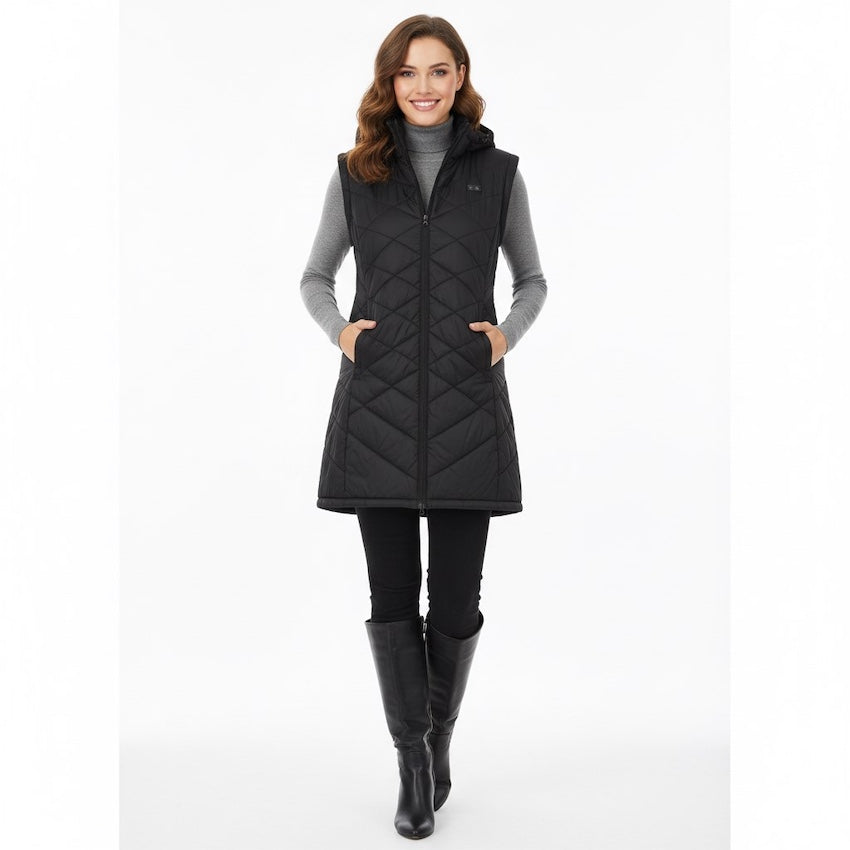 Hybrid Versatile 2 N 1 Coat Vest With Powerbank - Women's BLACK