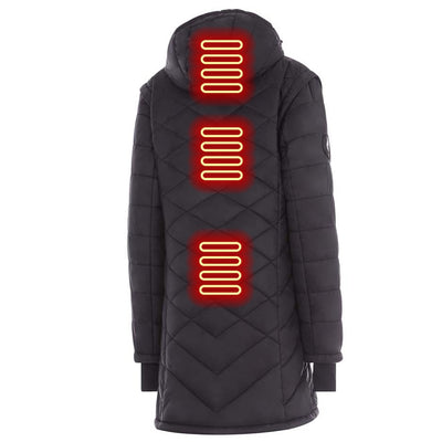 WOMEN'S: Hybrid Versatile 2 N 1 Coat Vest With Powerbank - BLACK