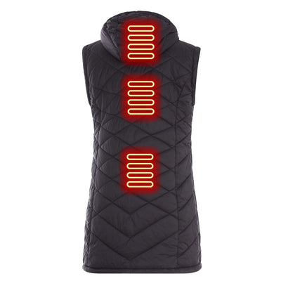 WOMEN'S: Hybrid Versatile 2 N 1 Coat Vest With Powerbank - BLACK