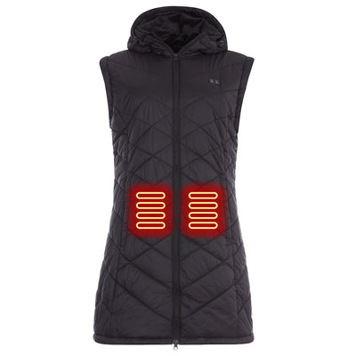 WOMEN'S: Hybrid Versatile 2 N 1 Coat Vest With Powerbank - BLACK