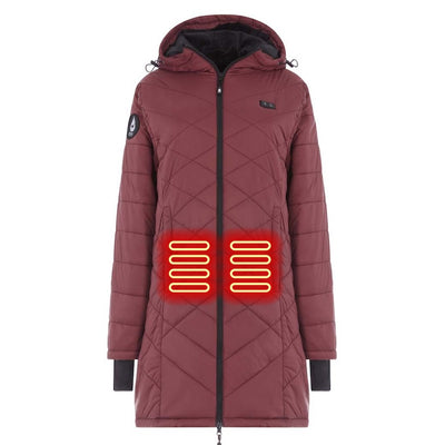 Hybrid Versatile 2 N 1 Coat Vest With Powerbank - Women's BURGUNDY