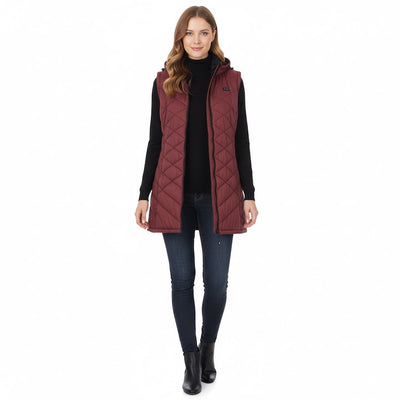Hybrid Versatile 2 N 1 Coat Vest With Powerbank - Women's BURGUNDY