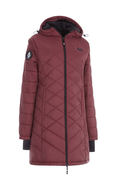 WOMEN'S: Hybrid Versatile 2 N 1 Coat Vest With Powerbank - BURGUNDY