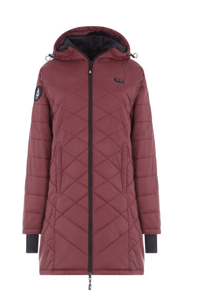 WOMEN'S: Hybrid Versatile 2 N 1 Coat Vest With Powerbank - BURGUNDY
