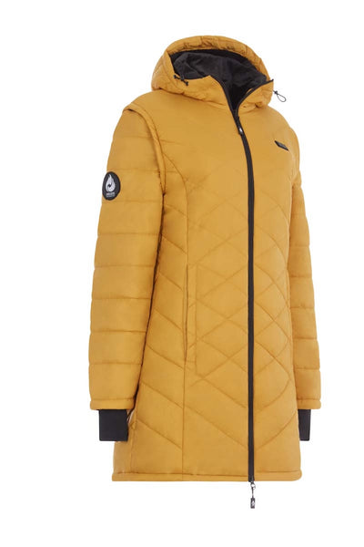 Hybrid Versatile 2 N 1 Coat Vest With Powerbank - Women's GOLDEN