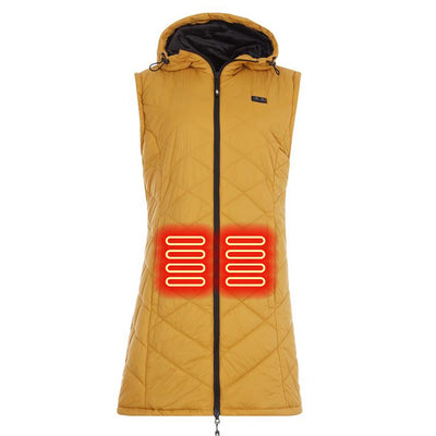 WOMEN'S: Hybrid Versatile 2 N 1 Coat Vest With Powerbank - GOLDEN