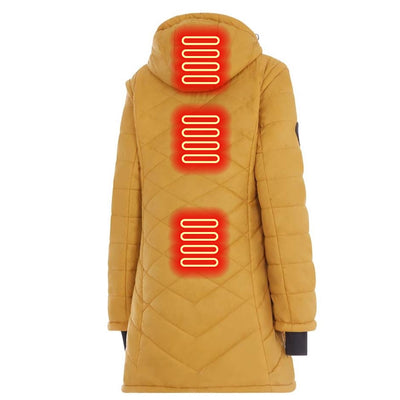 WOMEN'S: Hybrid Versatile 2 N 1 Coat Vest With Powerbank - GOLDEN