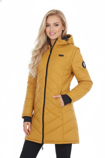 WOMEN'S: Hybrid Versatile 2 N 1 Coat Vest With Powerbank - GOLDEN