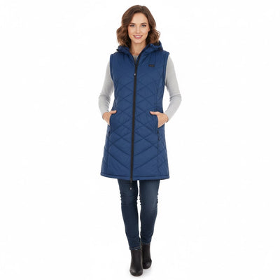 WOMEN'S: Hybrid Versatile 2 N 1 Coat Vest With Powerbank - NAVY