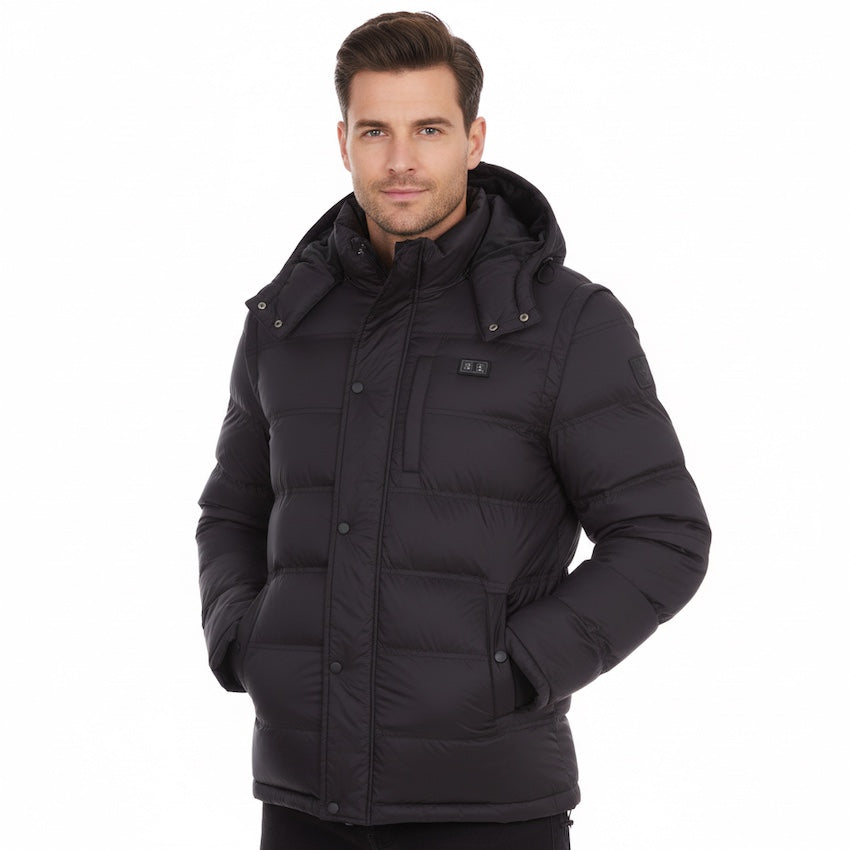 Hybrid Versatile 2 N 1 Coat Vest With Powerbank - Men's BLACK