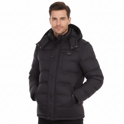 MEN'S: Hybrid Versatile 2 N 1 Coat Vest With Powerbank - BLACK
