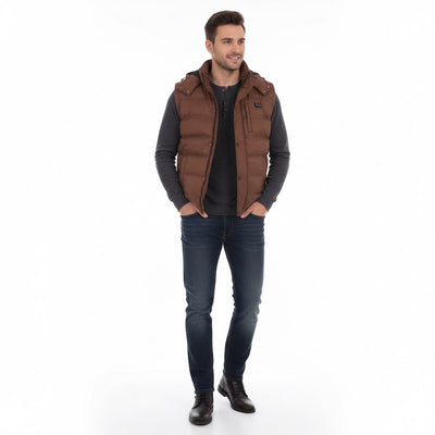 Hybrid Versatile 2 N 1 Coat Vest With Powerbank - Men's MOCHA