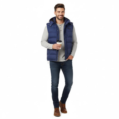 MEN'S: Hybrid Versatile 2 N 1 Coat Vest With Powerbank - NAVY