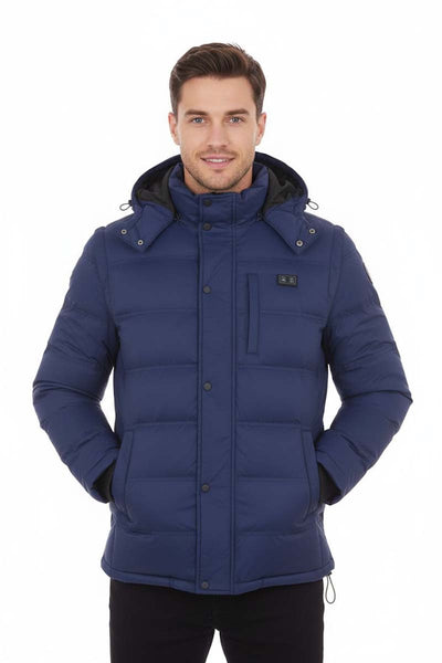 MEN'S: Hybrid Versatile 2 N 1 Coat Vest With Powerbank - NAVY