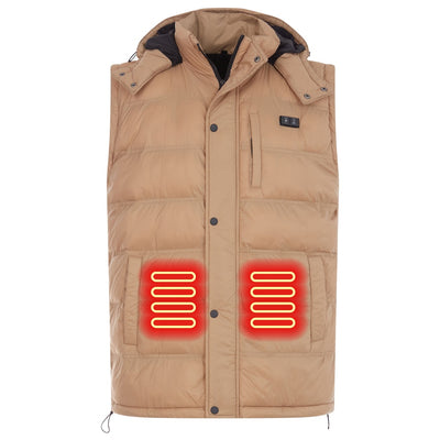 MEN'S: Hybrid Versatile 2 N 1 Coat Vest With Powerbank - TAN