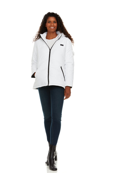 THE HEATED COAT - PAFFUTO - FEMALE With Power Bank - white