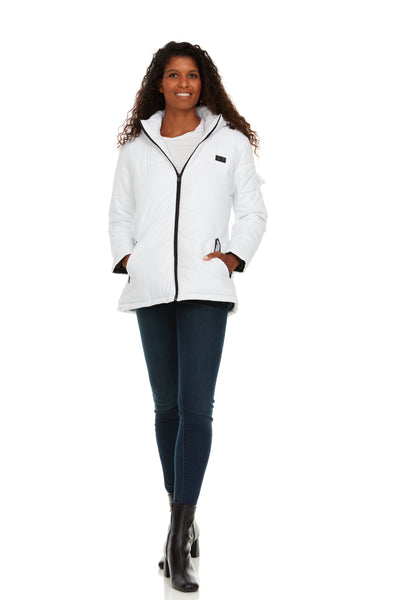 THE HEATED COAT - PAFFUTO - FEMALE With Power Bank - white