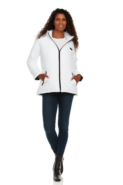 THE HEATED COAT - PAFFUTO - FEMALE With Power Bank - white