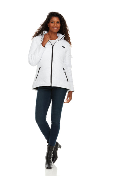 THE HEATED COAT - PAFFUTO - FEMALE With Power Bank - white