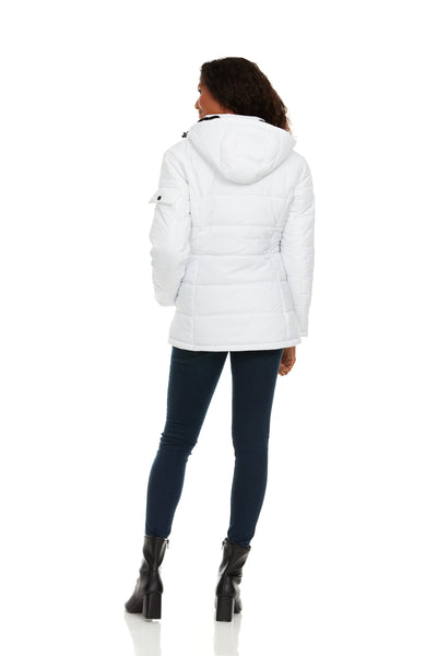 THE HEATED COAT - PAFFUTO - FEMALE With Power Bank - white