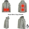 THE HEATED COAT - PAFFUTO - FEMALE With Power Bank - Silver - Gray