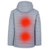 THE HEATED COAT - PAFFUTO - MEN With Power Bank - Light Gray