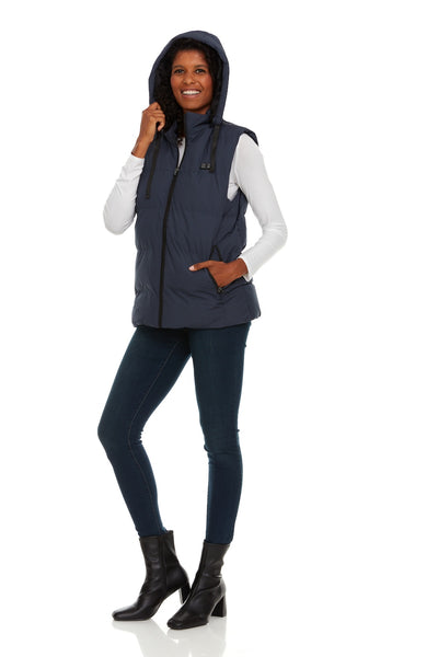 THE HEATED COAT - PAFFUTO VEST With Power bank - Blue