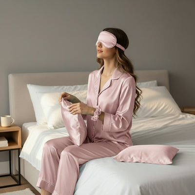 Radiant Night Silk Set - PINK