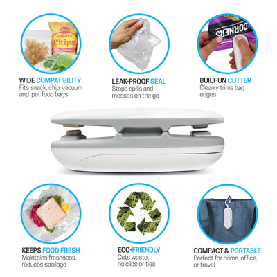 4 Pack Universal 2-in-1 Mini Bag Sealer & Cutter