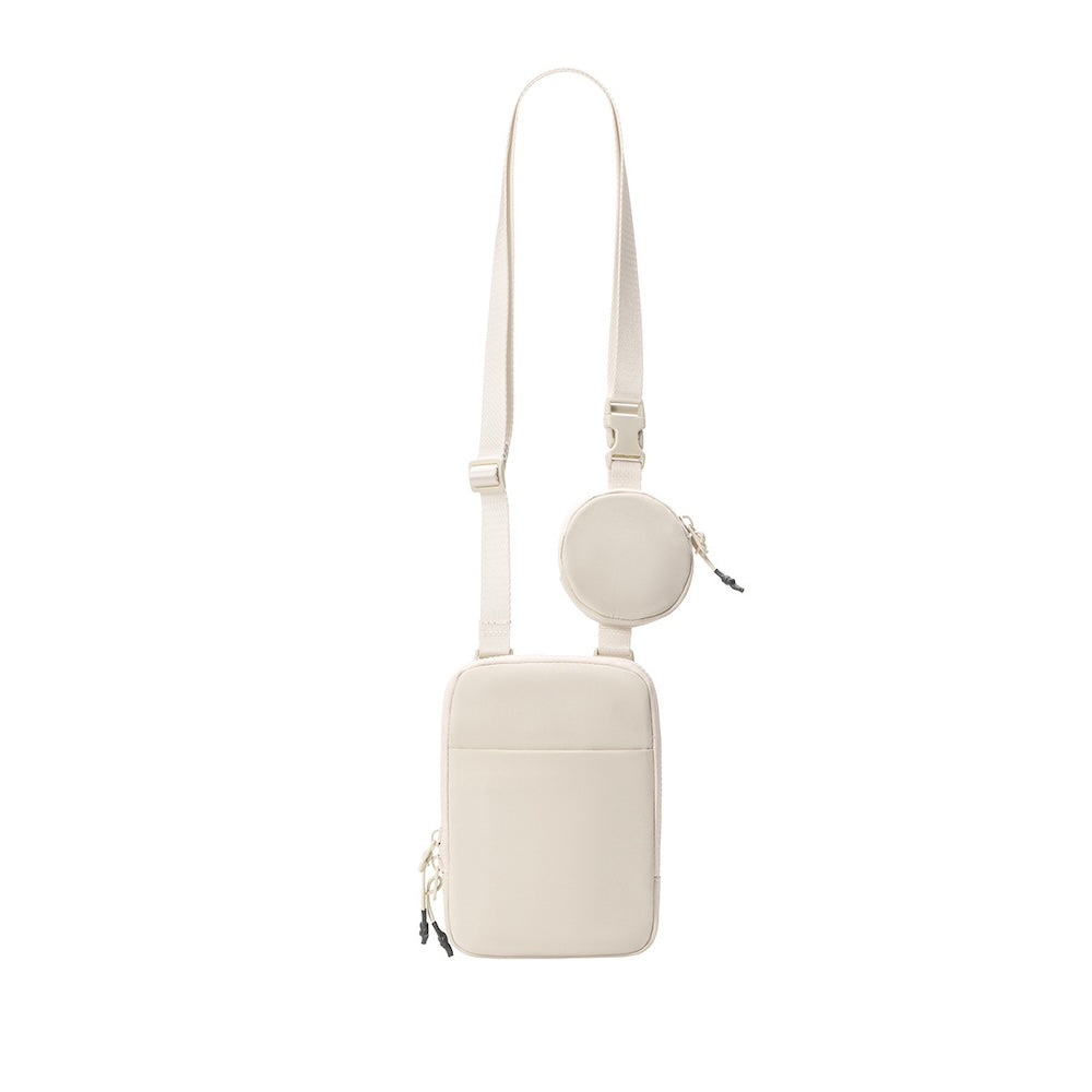 Cute Crossbody with Earbud Purse Soft and Handy Everyday Companion - WHITE