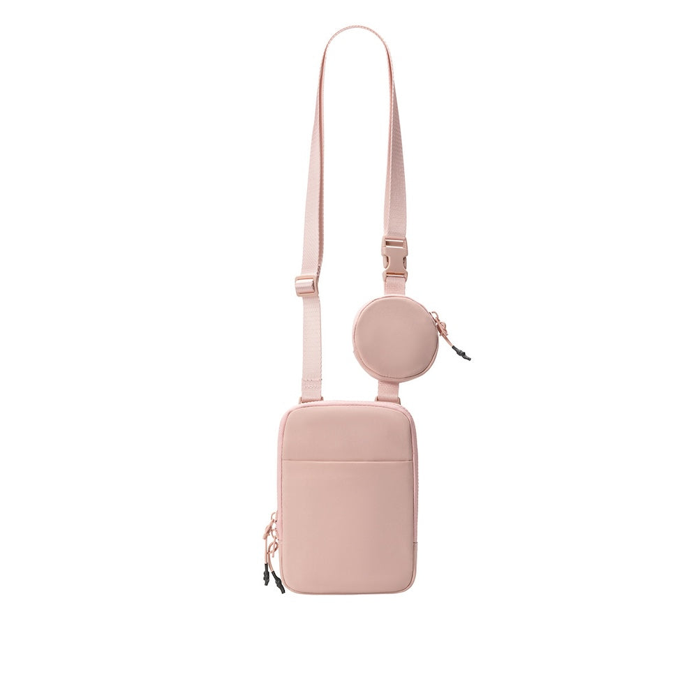 Cute Crossbody with Earbud Purse Soft and Handy Everyday Companion - PINK