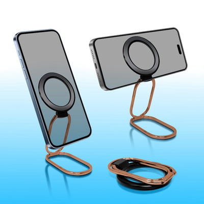 2 Pack Nicole Miller Foldable Magnetic Universal Phone Stand - ROSE GOLD