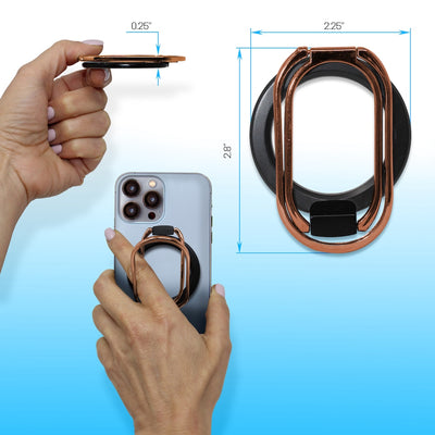 2 Pack Nicole Miller Foldable Magnetic Universal Phone Stand - ROSE GOLD