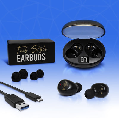TechStyle True Wireless Earbuds - Black
