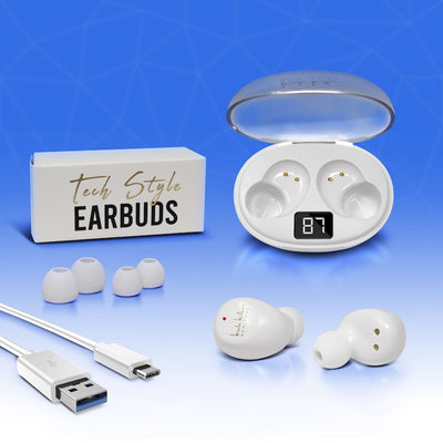 TechStyle True Wireless Earbuds - White